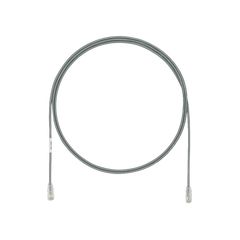 Cable de Parcheo UTP Cat6A, CM/LSZH, Diámetro Reducido (28AWG), Color Gris, 0.30 Metros (1 Pie)