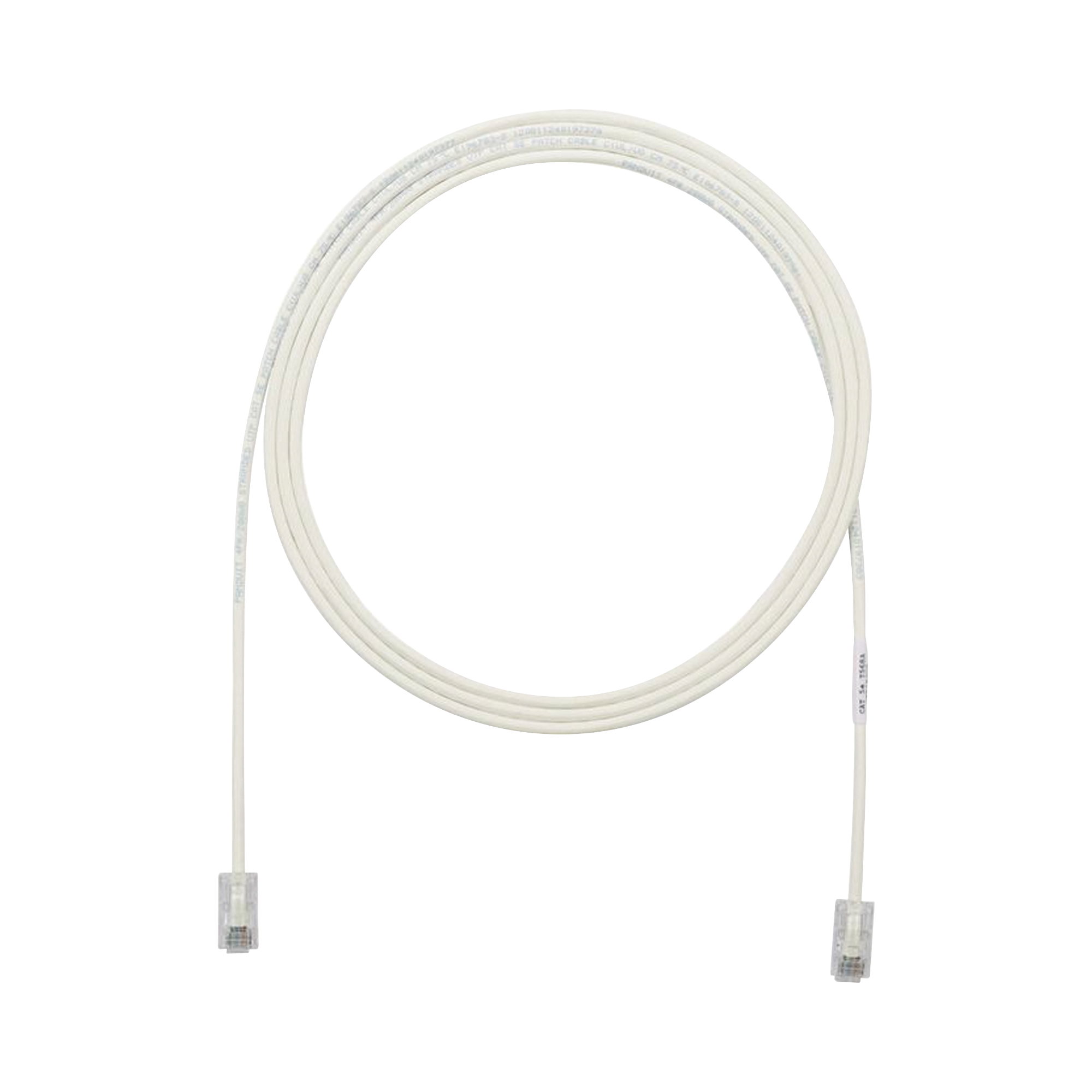Cable de Parcheo UTP Cat6A, CM/LSZH, Diámetro Reducido (28AWG), Color Blanco Mate, 6.1 Metros (20 Pies)