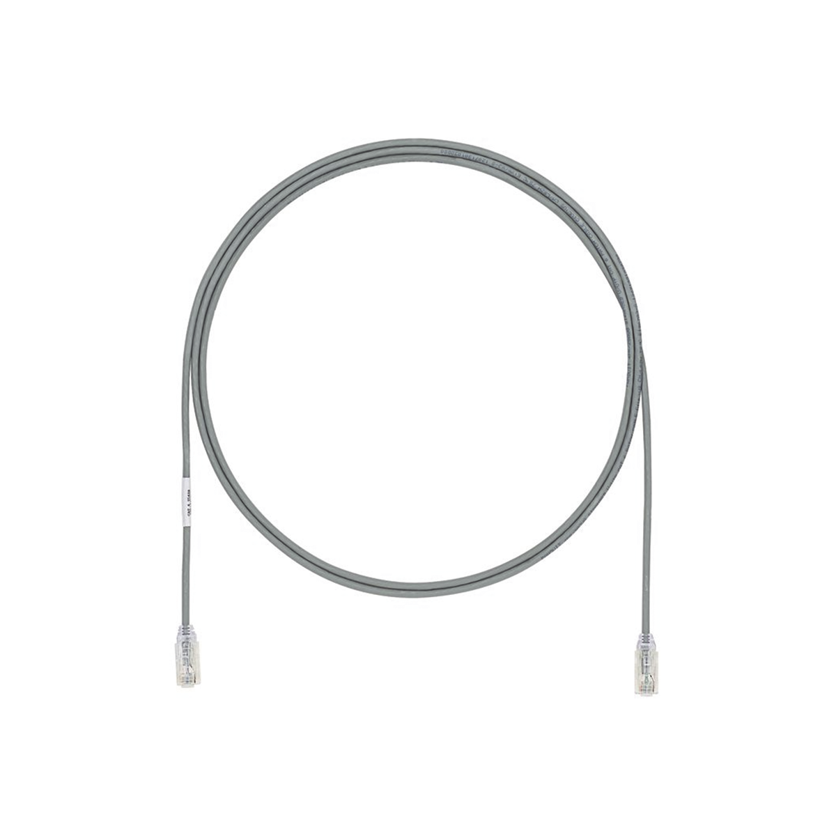 Cable de Parcheo UTP Cat6A, CM/LSZH, Diámetro Reducido (28AWG), Color Gris, 6.1 Metros (20 Pies)