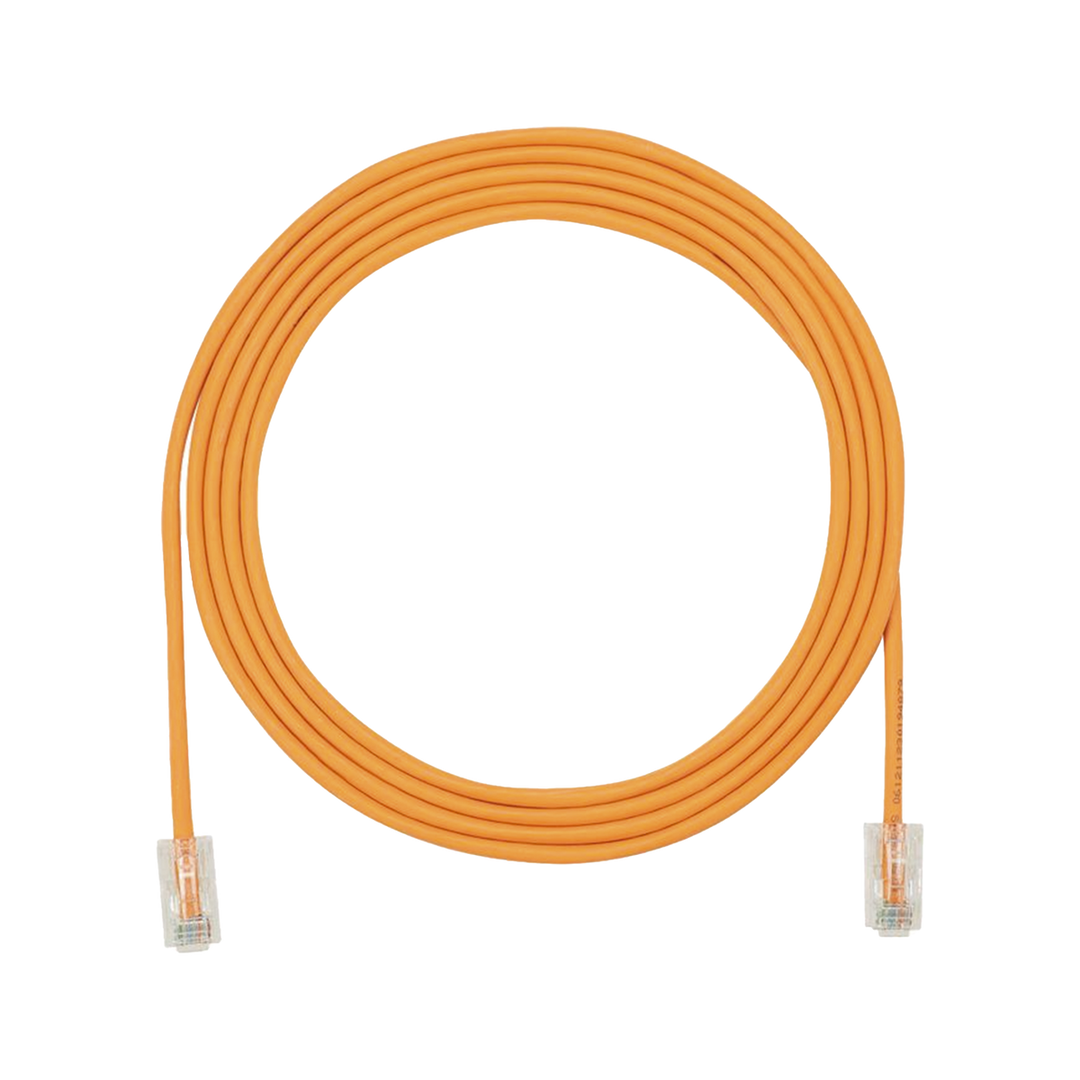 Cable de Parcheo UTP Cat6A, CM/LSZH, Diámetro Reducido (28AWG), Color Naranja, 0.91 Metros (3 Pies)