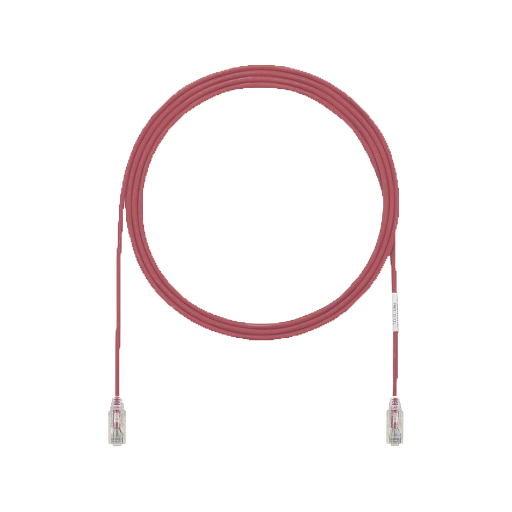Cable de Parcheo UTP Cat6A, CM/LSZH, Diámetro Reducido (28AWG), Color Rojo, 0.91 Metros (3 Pies)
