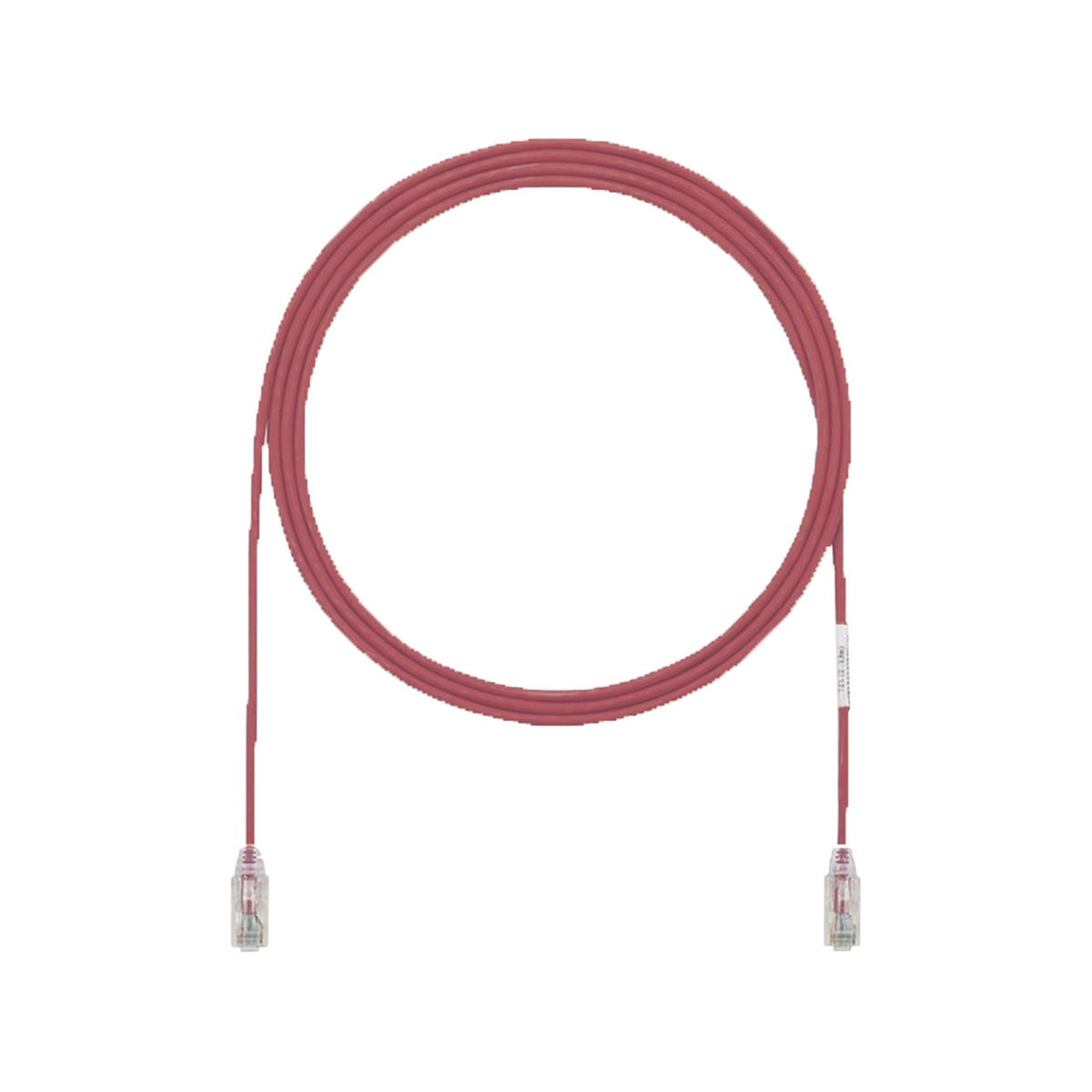 Cable de Parcheo UTP Cat6A, CM/LSZH, Diámetro Reducido (28AWG), Color Rojo, 0.91 Metros (3 Pies)