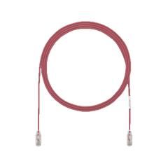 Cable de Parcheo UTP Cat6A, CM/LSZH, Diámetro Reducido (28AWG), Color Rojo, 3ft
