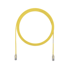 Cable de Parcheo UTP Cat6A, CM/LSZH, Diámetro Reducido (28AWG), Color Amarillo, 0.91 Metros (3 Pies)