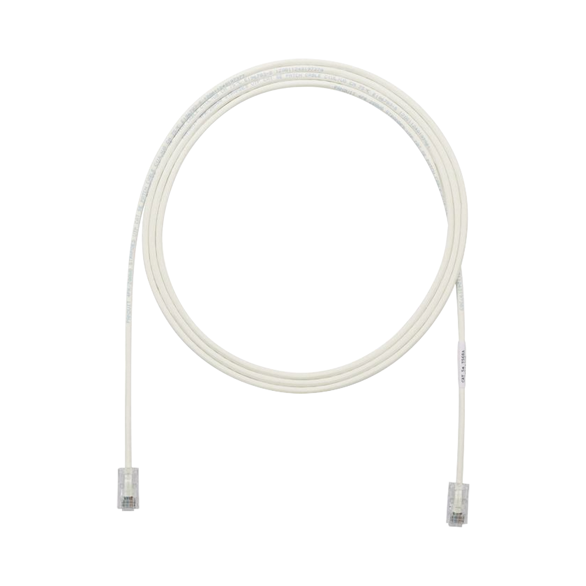Cable de Parcheo UTP Cat6A, CM/LSZH, Diámetro Reducido (28AWG), Color Blanco Mate, 1.22 Metros (4 Pies)