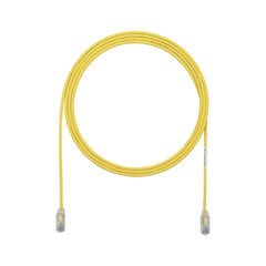 Cable de Parcheo UTP Cat6A, CM/LSZH, Diámetro Reducido (28AWG), Color Amarillo, 40ft