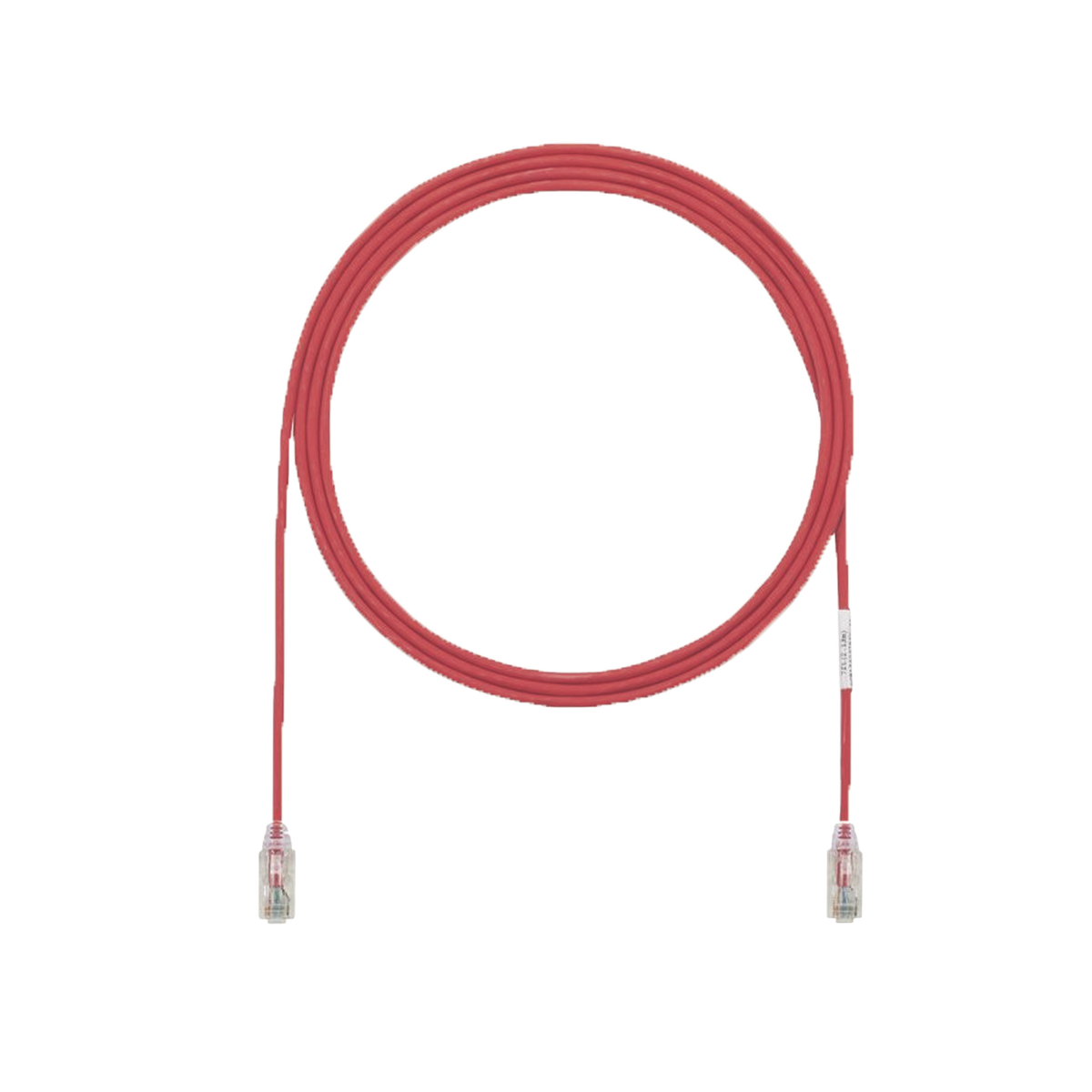 Cable de Parcheo UTP Cat6A, CM/LSZH, Diámetro Reducido (28AWG), Color Rojo, 1.52 Metros (5 Pies)
