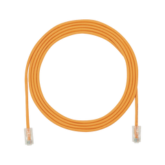 Cable de Parcheo UTP Cat6A, CM/LSZH, Diámetro Reducido (28AWG), Color Naranja, 2.13 Metros (7 Pies)
