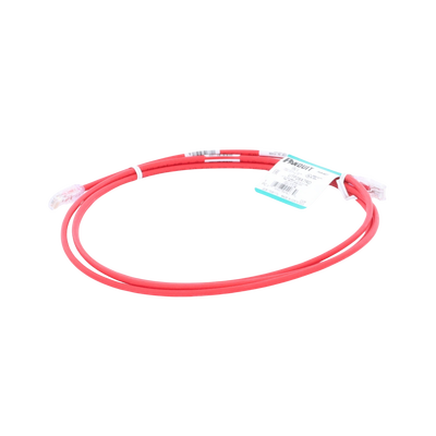 Cable de Parcheo UTP Cat6A, CM/LSZH, Diámetro Reducido (28AWG), Color Rojo, 7ft
