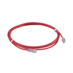 Cable de Parcheo UTP Cat6A, CM/LSZH, Diámetro Reducido (28AWG), Color Rojo, 7ft