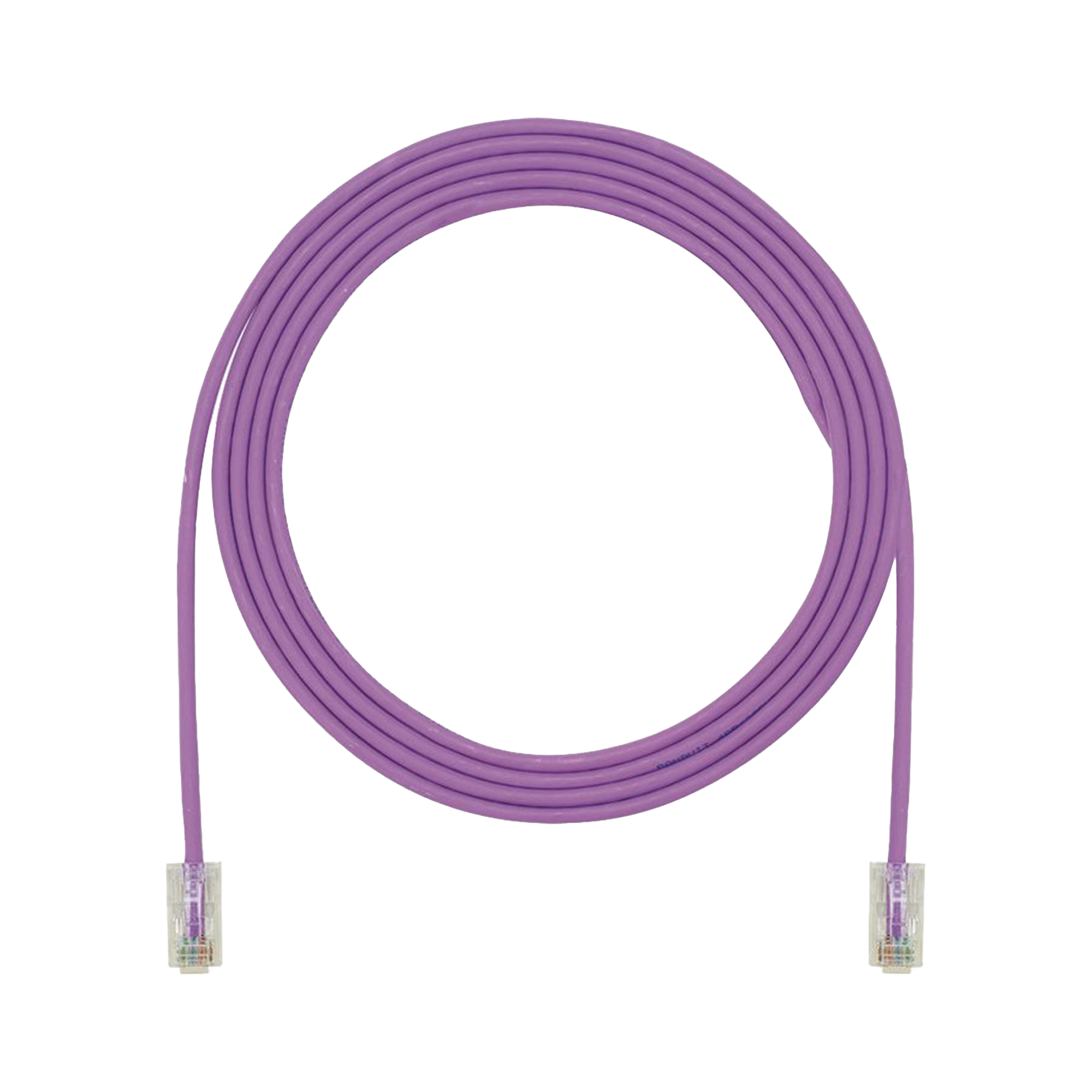 Cable de Parcheo UTP Cat6A, CM/LSZH, Diámetro Reducido (28AWG), Color Violeta, 2.13 Metros (7 Pies)