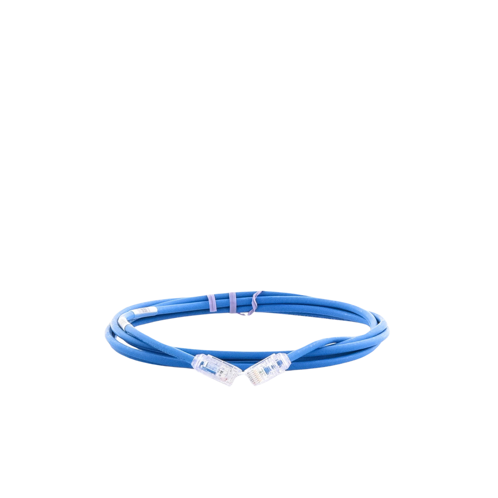 Cable de Parcheo UTP Cat6A, CM/LSZH, Diámetro Reducido (28AWG), Color Azul, 2.44 Metros (8 Pies)