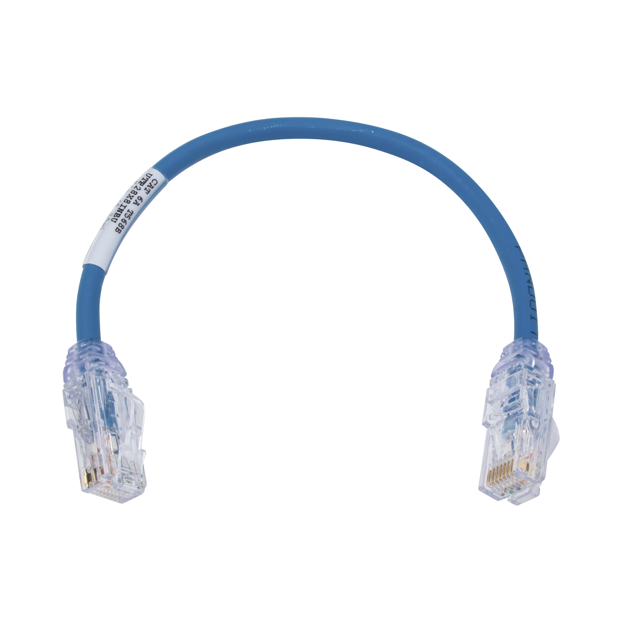 Cable de Parcheo UTP, Cat6A, Diámetro Reducido (28 AWG), CM/LSZH, Color Azul, 20.3 cm (8 pulgadas)