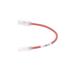 Cable de Parcheo UTP, Cat6A, Diámetro Reducido (28 AWG), CM/LSZH, Color Rojo, 20.3 cm (8 Pulgadas)