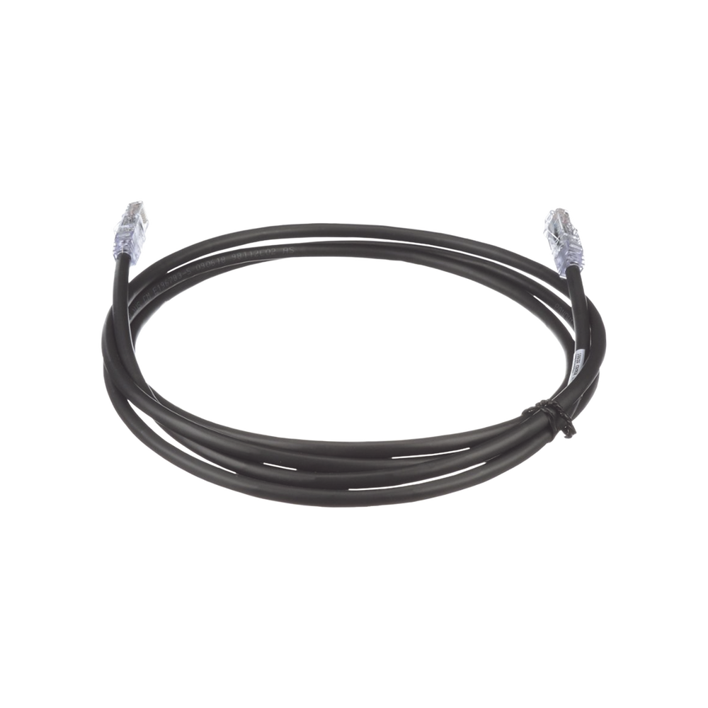Cable de Parcheo UTP, Cat6A, 24 AWG, CM, Color Negro, 1.52 Metros (5 Pies)