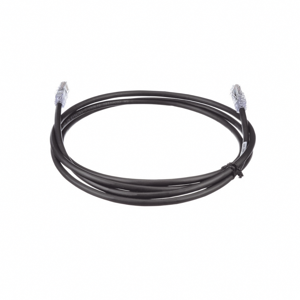 Cable de Parcheo UTP, Cat6A, 24 AWG, CM, Color Negro, 2.13 Metros (7 Pies)