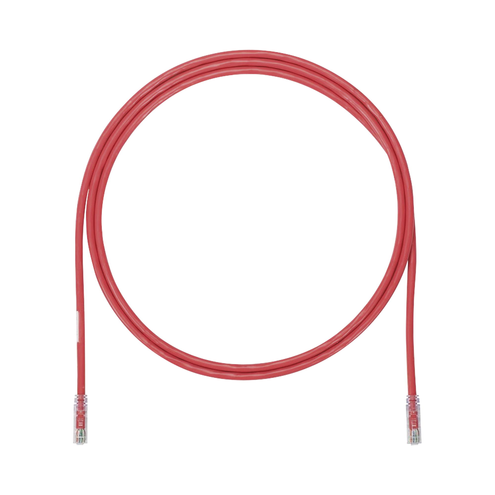 Cable de Parcheo UTP, Cat6A, 24 AWG, CM, Color Rojo, 2.13 Metros (7 Pies)