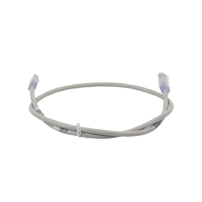 Cable de Parcheo TX6, UTP Cat6, 24 AWG, CM, Color Gris, 3ft