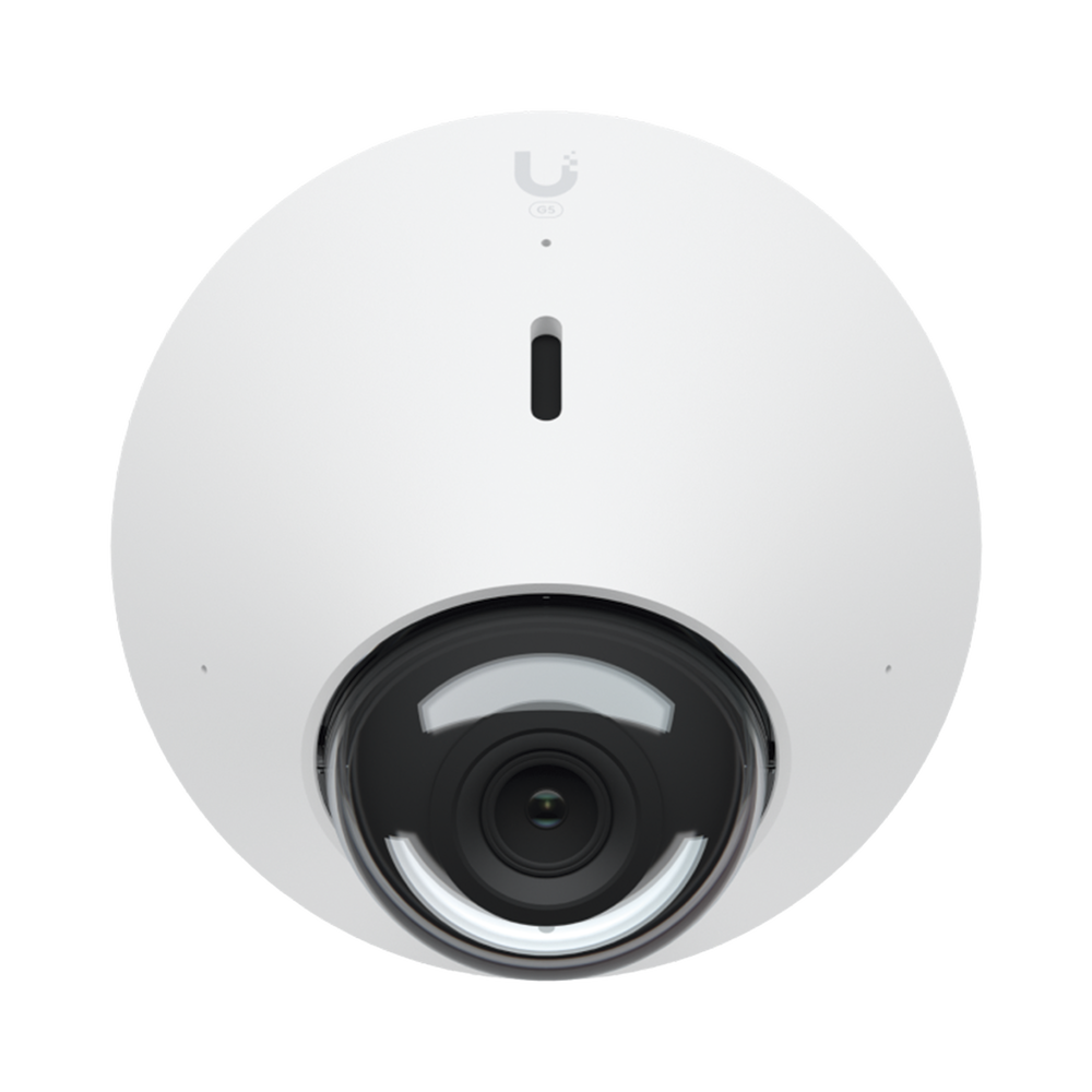 UniFi Protect Cámara G5 Dome  para interior/exterior / 2K (4MPX), ángulo 102.4°, visión nocturna IR hasta 9 mts / detecciones inteligentes / audio bidireccional / resistente a la intemperie IPx4 / antivandálica IX08