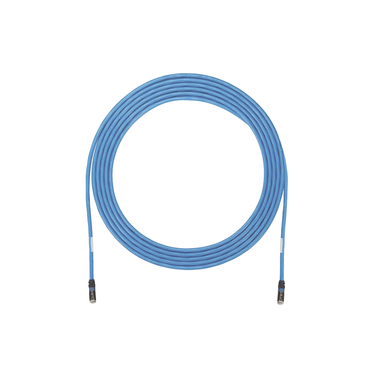 Cable de Zona U/UTP Cat6A, Con Plug Modular en Cada Extremo, Conductor 23 AWG Sólido, CMP (Plenum), 30.48 Metros (100 Pies), Color Azul