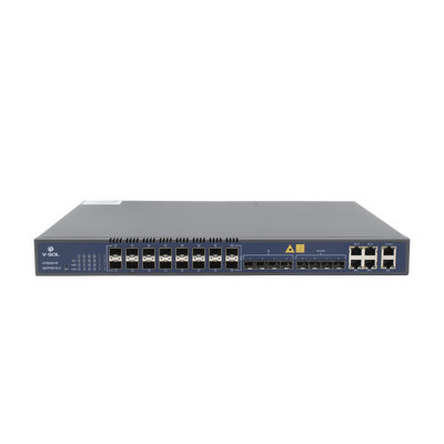 OLT de 16 puertos EPON con 12 puertos Uplink (4 puertos Gigabit Ethernet + 4 puertos SFP + 4 puertos SFP+) , hasta 1,024 ONUS