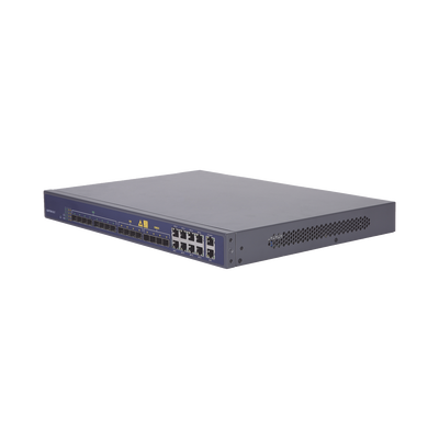 OLT de 8 puertos EPON con 16 puertos Uplink (8 puertos Gigabit Ethernet + 4 puertos SFP + 4 puertos SFP+), hasta 512 ONUs