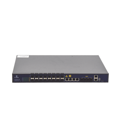 OLT de 16 puertos GPON con 8 puertos Uplink (4 puertos Gigabit Ethernet + 4 puertos SFP / puertos SFP+) hasta 2,048 ONUs