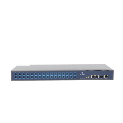OLT de 1 GPON puerto con Splitter de 1 a 32 SC/UPC Incluido  + 3 puertos Uplink (2 puertos Gigabit Ethernet + 1 puerto SFP/SFP+) , hasta 128 ONUS