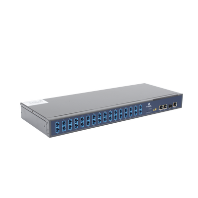 OLT de 1 GPON puerto con Splitter de 1 a 32 SC/UPC Incluido  + 3 puertos Uplink (2 puertos Gigabit Ethernet + 1 puerto SFP/SFP+) , hasta 128 ONUS