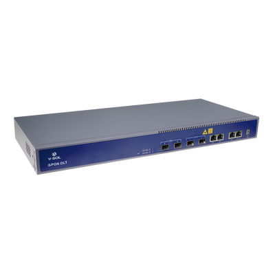 OLT de 2 puertos GPON + 4 puertos Uplink (2 puertos Gigabit Ethernet + 2 puerto SFP/SFP+) , hasta 256 ONUS