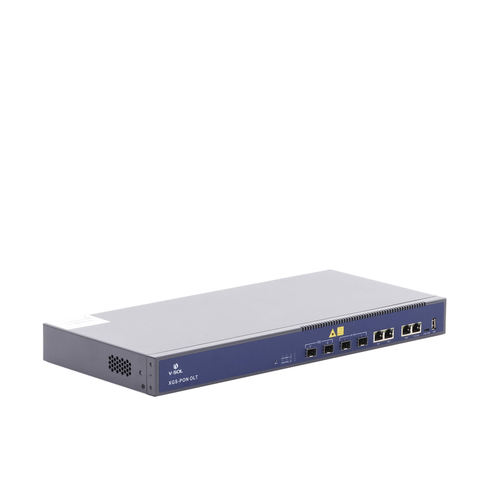 OLT Dual de 2 Puertos XGSPON/GPON / 4 Puertos Uplink (2 Puerto Gigabit RJ45 + 2 Puertos SFP/SFP+) / Hasta 512 ONUs