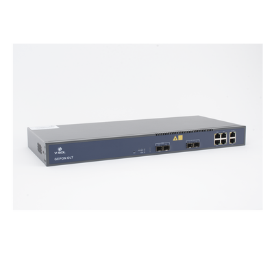 OLT de 2 puertos EPON con 6 puertos Uplink (4 puertos Gigabit Ethernet + 2 puertos Gigabit Ethernet SFP/SFP+) / hasta 128 ONUS
