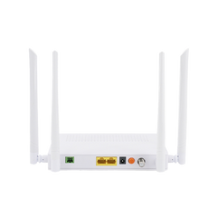 ONU Dual GPON/EPON / Wi-Fi Doble Banda 2.4 y 5 GHz / Soporta MESH / 2 Puertos Gigabit / 1 Puerto PON SC/APC / 1 puerto CATV / Hasta 1200 Mbps vía Wi-Fi