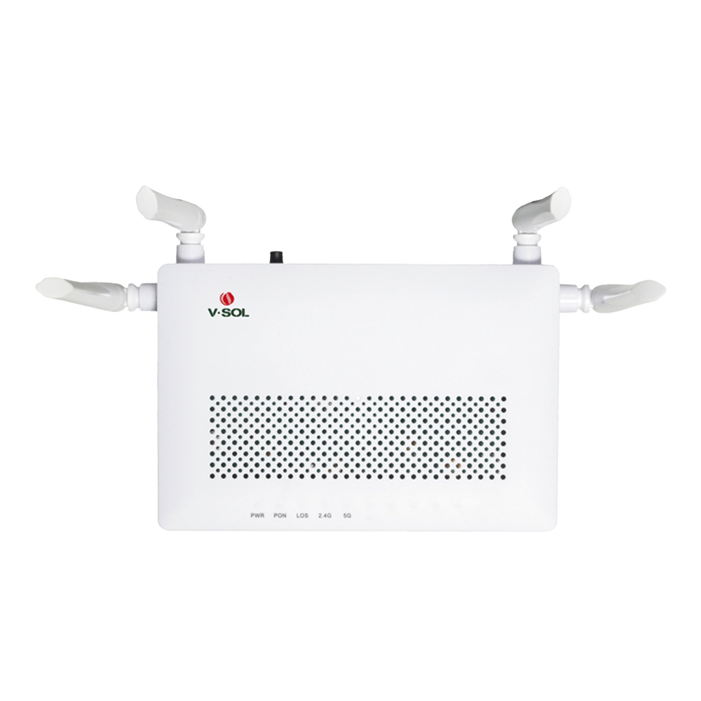 ONU Dual GPON/EPON / Wi-Fi Doble Banda 2.4 y 5 GHz / Soporta MESH / 2 puertos LAN Gigabit