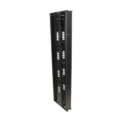 Organizador RouteIT Vertical Doble de 45UR, Fabricado en Acero Laminado en Frío 16AWG, 10in (254 mm) de Ancho