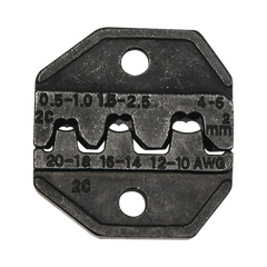 Matriz Ponchadora, Terminales  sin Aislamiento o de Cilindro Abierto, 10-20 AWG. Compatible con Pinza Ponchadora VDV200-010