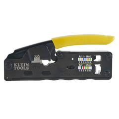 Ponchadora/Pelacables/Cortacables Compacta con Matraca para Conectores  RJ45 y RJ11/RJ12.