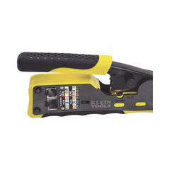 Ponchadora/Pelacables/Cortacables con Matraca para Conectores Pass-Thru RJ45 y Conectores Estándar RJ11/RJ12.