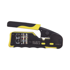 Ponchadora/Pelacables/Cortacables con Matraca para Conectores Pass-Thru RJ45 y Conectores Estándar RJ11/RJ12.