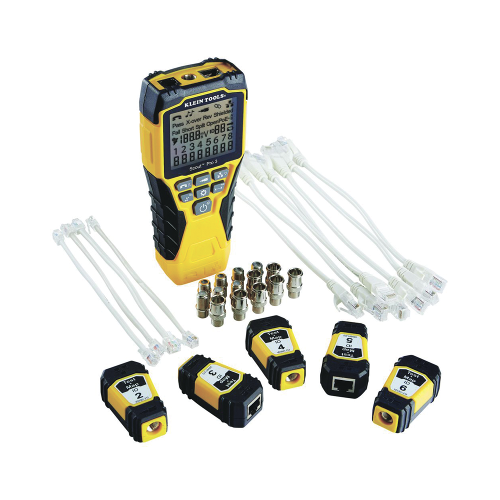 Probador Scout™ Pro 3 con kit de transmisores remotos Test-n-Map™ (Inspección PoE)