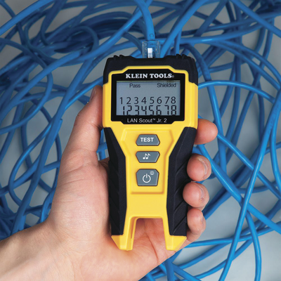Tester  de Cable LAN Scout™ Jr. 2/ Para: Prueba aprobada/ Error de Cableado/ Falla de Circuito Abierto o Cortocircuito/ Par Dividido/ Blindaje.