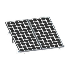 Montaje para 2 Paneles Solares, Riel "8" de 2700mm para Módulos con Espesor de 30-35mm, Velocidad de Viento Máx. 136km/h