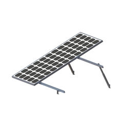 Montaje para 2 Paneles Solares, Riel "8" de 2700mm para Módulos con Espesor de 30-35mm, Velocidad de Viento Máx. 136km/h