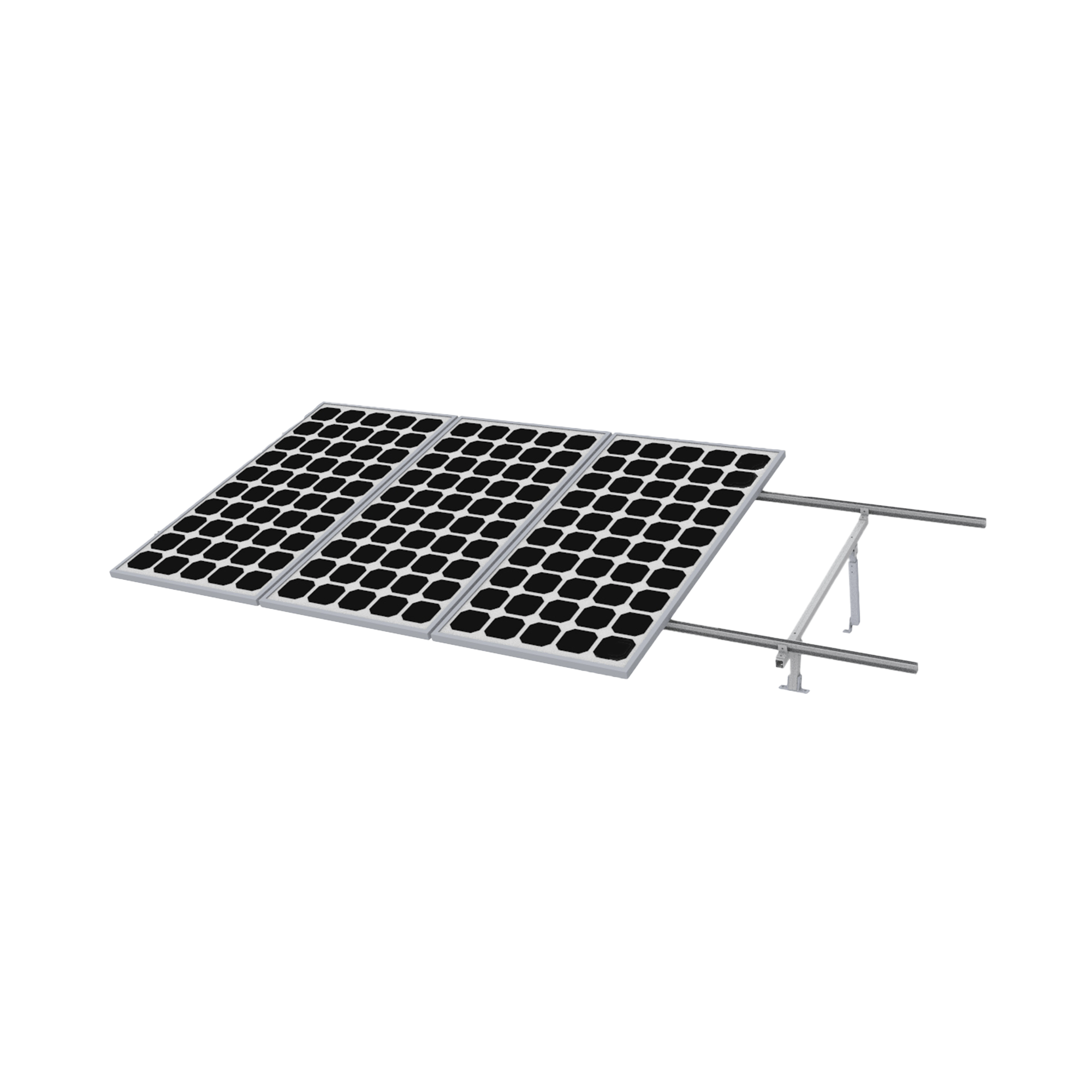 Montaje para Panel Solar, Riel "5" de 5400mm para Módulos con Espesor de 35mm, Velocidad de Viento Máx. 190km/h