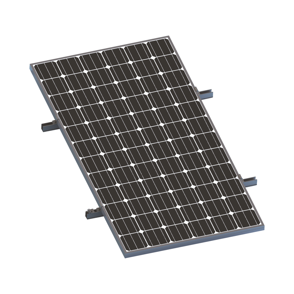 Kit De Minirieles Para Panel Solar Arreglo 1X1 Para Instalación Plano En Lámina