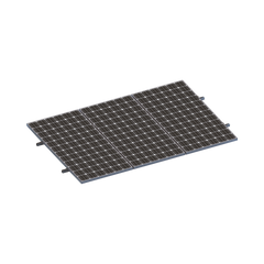 Kit De Minirieles Para Panel Solar Arreglo 1X3  Para Instalación Plano En Lámina