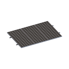 Kit De Minirieles Para Panel Solar Arreglo 1X3  Para Instalación Plano En Lámina
