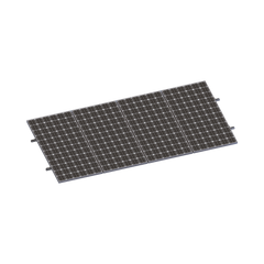 Kit De Minirieles Para Panel Solar Arreglo 1X4 Para Instalación Plano En Lámina