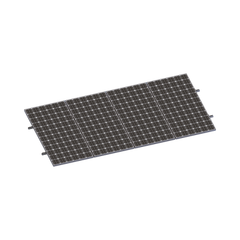 Kit De Minirieles Para Panel Solar Arreglo 1X4 Para Instalación Plano En Lámina