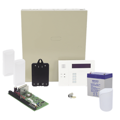 Panel de Alarma VISTA48LA Teclado Alfanumérico con Receptor Inalámbrico, Batería, Transformador, Sensor de Movimiento y 2 Contactos Magnéticos Inalámbricos SFire